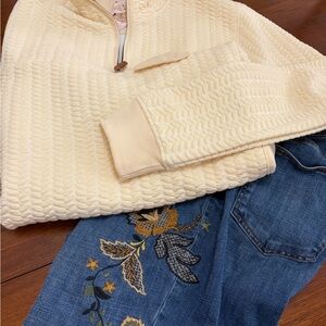 Cream Textured Women's Jacket